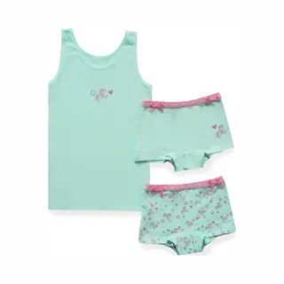 Fun2Wear Funderwear Meisjes Setje - Horse - Katoenen Kinderondergoed - 122 - Groen