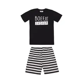 Fun2Wear - Boefje Shortama Baby | Zwart - Katoen - Maat 68