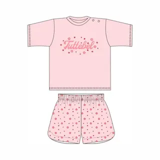 Fun2Wear - Tuttebel Shortama Baby | Lichtroze - Katoen - Maat 74