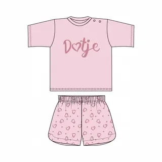 Fun2Wear - Shortama Dotje - Roze - Maat 116 -