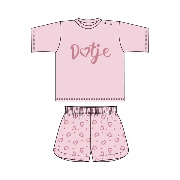 Fun2Wear - Shortama Dotje - Roze - Maat 116 - thumbnail