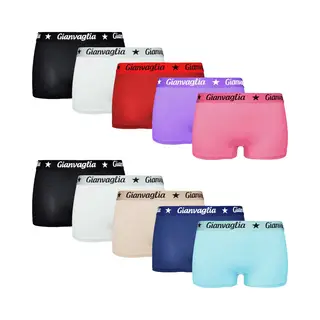 Gianvaglia 10-pack Dames Onderbroek Katoen - Boxershorts - Korte Pijp - Maat M - Multikleur
