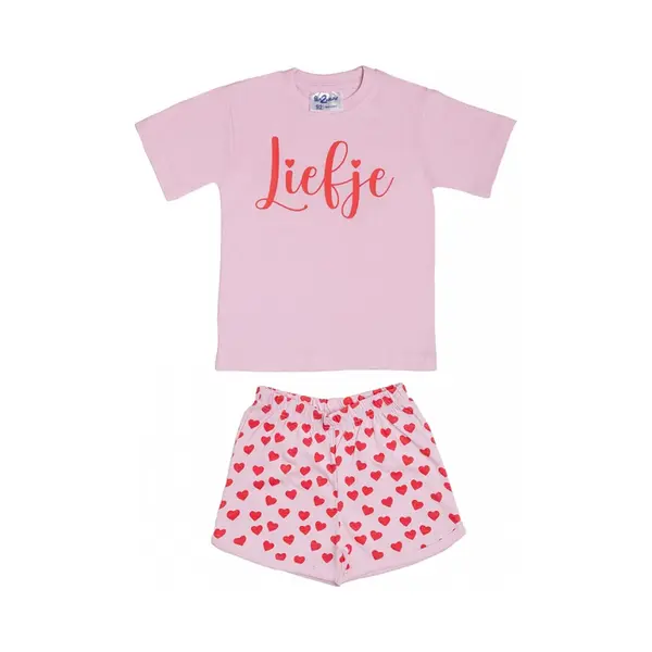 Fun2wear - Liefje - Shortama - Roze - Maat 98 thumbnail