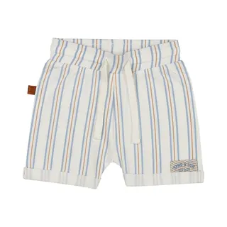 Frogs And Dogs - Bedrukte Gestreepte Shorts | White Alyssum - Katoen - Maat 98
