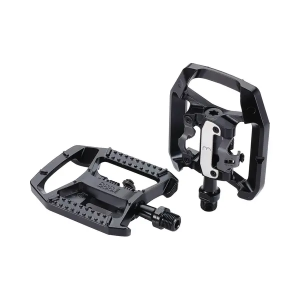 Bbb Cycling Road Bike Dual Function Pedals With Cleats Spd & Flat 9/16" Durable Aluminium Cage Adjustable Tension For Mtb E-Mtb Urban E-Road thumbnail