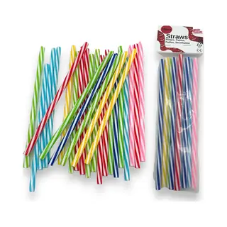 Kinky Pleasure Plastic Rietjes (Herbruikbaar) - Set Van 10 Stuks - Mix