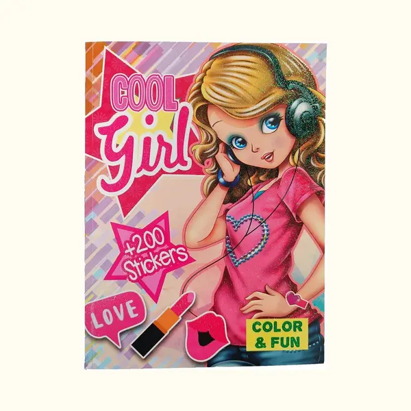 Cool Girl Kleur- En Stickerboek - Met 200 Stickers thumbnail
