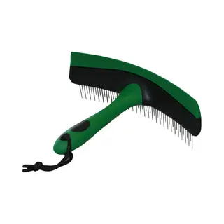 Holland Animal Care Excellent Flexi Kam & Zweetmes – 26 Cm - Stevige Manenkam – Paardenborstel Voor Het Verwijderen Van Zweet En Vuil – Voor Het Doorkammen Van De