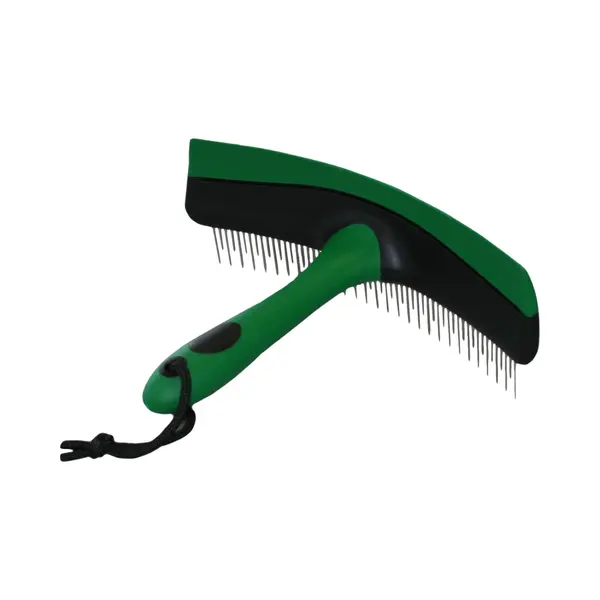 Holland Animal Care Excellent Flexi Kam & Zweetmes – 26 Cm - Stevige Manenkam – Paardenborstel Voor Het Verwijderen Van Zweet En Vuil – Voor Het Doorkammen Van De thumbnail