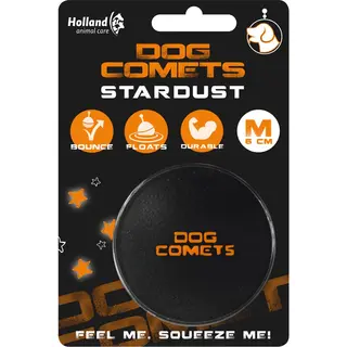 Dog Comets Ball Stardust Ø6 Cm - Hundespielzeug Ball - Hundeball Naturkautschuk - Ball Hund - Schwarz/Orange - 1 Stück