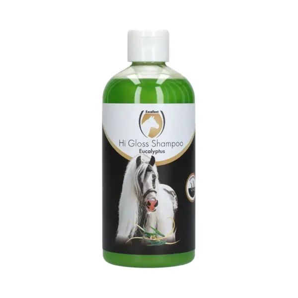 Holland Animal Care Excellent Hi Gloss Shampoo Eucalyptus - Sterk Reinigende En Verzorgende Shampoo Voor Paarden, Met Heerlijke Eucalyptus Geur- Geschikt Voor Het Paard - thumbnail