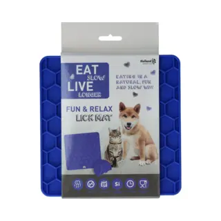 Eat Slow Live Longer Fun & Relax Lick Mat - Blau