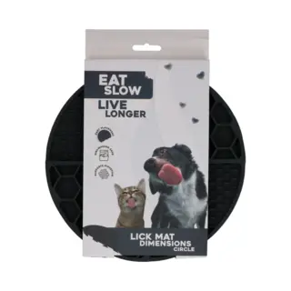Eat Slow Live Longer Likmat Cirkel – Ø21 Cm – Snuffelmat – Anti-schrok Mat – Slowfeeder – Afleiding – Honden En Katten - 100% Siliconen