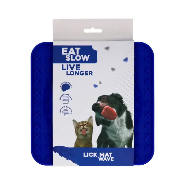 Eat Slow Live Longer Likmat Golf - 20 X 20 Cm - Anti-schrok Mat - Slowfeeder - Snuffelmat - 100% Siliconen - Vaatwasserbestendig - Voor Hond Of Kat - thumbnail