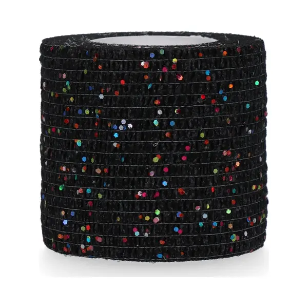 Holland Animal Care Excellent - Bandage Animal - Bandage Für Tiere - Selbstklebend - Elastisch - 5 Cm X 2.3-4.5 M - Glitter - Schwarz thumbnail