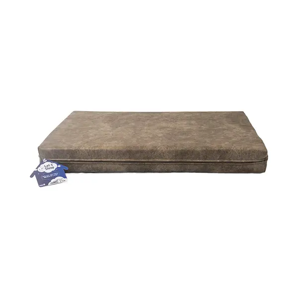 Let's Sleep Mellow Mattres - Hondenkussen - Hondenmand - Orthopedische Hondenmatras - 80 X 55 X 10 Cm - M - Taupe thumbnail