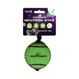 Dog Comets Neutron Star - Hondenbal Met Pieper - Ø 7, 5 Cm - Hondenspeelgoed - Tennisbal - Stuiterende Tennisbal - Groen - 1 Stuk