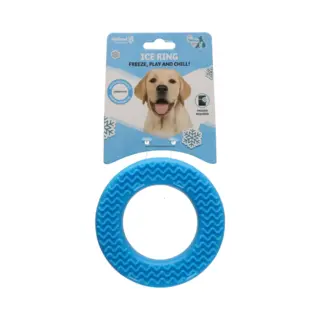 Coolpets Ice Ring - Hondenspeelgoed - Ø 12 Cm - Verkoelend - Kauwspeelgoed - Blauw