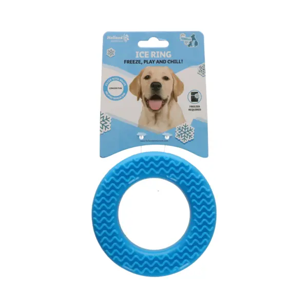 Coolpets Ice Ring - Hondenspeelgoed - Ø 12 Cm - Verkoelend - Kauwspeelgoed - Blauw thumbnail
