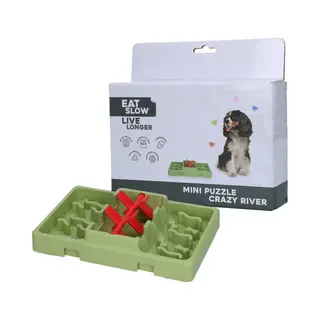 Eat Slow Live Longer Mini Puzzel Crazy River – 13 X 19 Cm – Uitdagende Hondenpuzzel – Speelgoed Voor Honden – Beloning – Intelligentie –