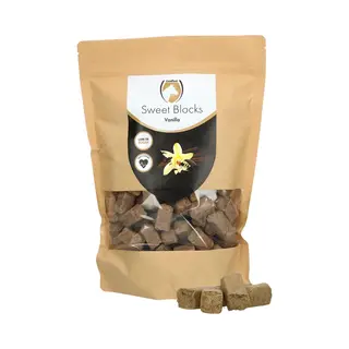 Excellent Horse Sweet Vanilla Blocks - 1 Kg - Paardensnoepjes - Suikervrij - Paarden - Vanillesmaak - Brokjes - Beloning