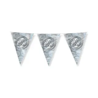 Paper dreams Paperdreams Slinger - Jubileum 25 Jaar Getrouwd Vlaggetjes - Feestversiering - 10m - Dubbelzijdig