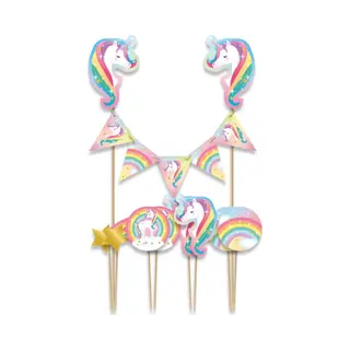 Paper dreams Paperdreams - Taartdecoratie Set Unicorn - 9 Stuks