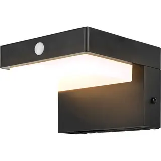 Brendz Solar Buitenlamp Met Bewegingssensor, 400 Lumen, IP44 Waterbestendig, 2 Lichtmodi, 3000K Warm Wit Licht, Led Solar Wandlamp Buiten, Sensor Lamp