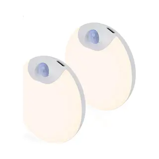 Brendz Led Ronde Nachtlampje Bewegingssensor, Usb-C Oplaadbaar, Magnetisch, 2 Stuks, Warm Wit 3000K, Dimbaar, Kastverlichting Draadloos,