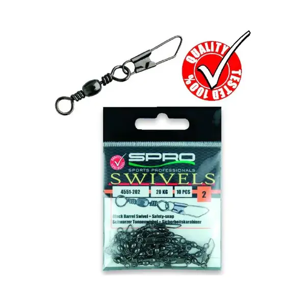 Spro Tönnchenwirbel Mit Karabiner Gr. 12 8kg Tragkraft 10Stk thumbnail