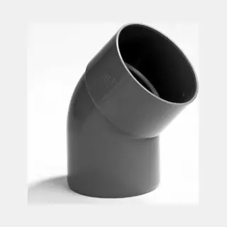 Dyka Bocht 1x Lijmmof 1x Spie 45° Pvc Keurmerk BRL52100 32mm