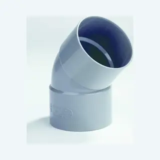Dyka Bocht 2x Lijmmof 45° Pvc Keurmerk BRL52100 32mm