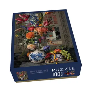 Bekking & Blitz - Puzzel - 1.000 Stukjes - Kunst - Bloemen - Delfts Blauw - Boeket In Vaas - Untitled (#190) - Bas Meeuws - Royal Delft