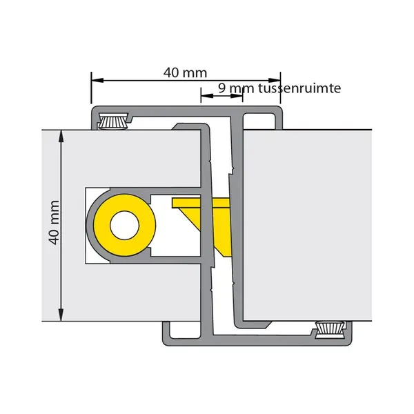 Alprokon P-Deurnaald 19-1 Deurdikte 40m 285cm Slottype 600 U20 Din Links thumbnail