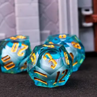 Hot Games Dobbelst.Set Oog Liquid Blauw
