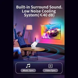 Mikanro Mini Beamer VR2 – Geschikt Voor Android En Ios. Compact, Krachtig En Veelzijdige Beamer. Haarscherpe Beeldkwaliteit,