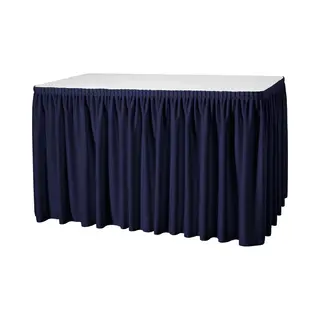 Handelgigant.nl Tafelrok Plissé - 100% Polyester - Machinewasbaar - Donkerblauw (1 Stuk)