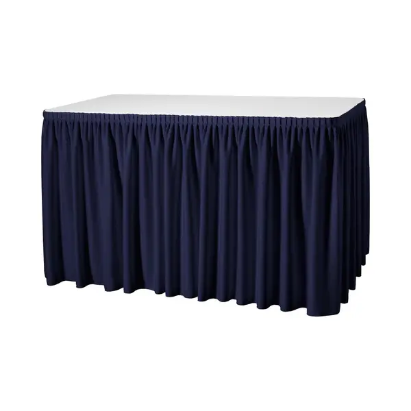 Handelgigant.nl Tafelrok Plissé - 100% Polyester - Machinewasbaar - Donkerblauw (1 Stuk) thumbnail