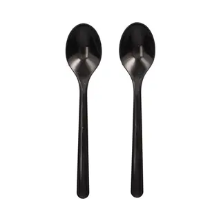 Koffielepel Herbruikbaar "Circulware", Pp 13 Cm Zwart (50 Stuks)