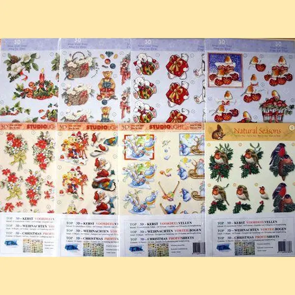 Top-Hobby 3D Knipvellen Kerst - A4 Pakket Voor Kaarten En Scrapbooking thumbnail