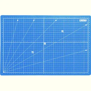 Desq® Professionele Snijmat - 30 X 45 Cm - Dubbelzijdig Bedrukt - 5 Laags - A3 - Zelfherstellend - Blauw