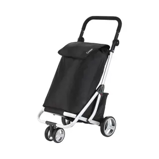 Cruiser Einkaufswagen 59 Liter Mit 14 Ltr Kuhltasche - 3 Räder Einkaufstrolley (schwar)