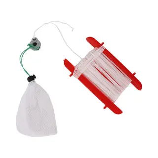 Gerkimex Krablijn Met Netje/krabben Vangen - 39 Cm - Vissen - Hengel - Kinderen En Volwassenen