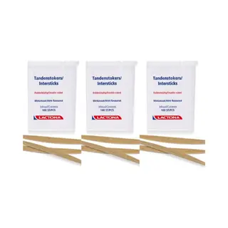 Lactona Intersticks - Tandenstokers - 3 X 100 Stuks - Voordeelverpakking