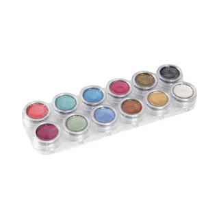Grimas Water Make-up Pearl Pure 12 Palette, 12x2, 5 Ml, Parelmoer Kleuren