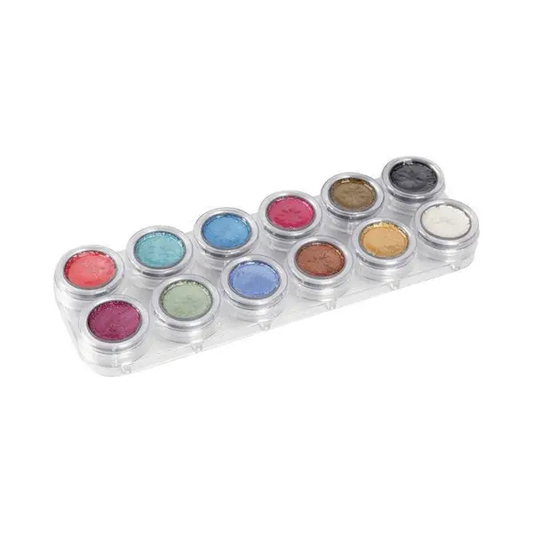 Grimas Water Make-up Pearl Pure 12 Palette, 12x2, 5 Ml, Parelmoer Kleuren thumbnail