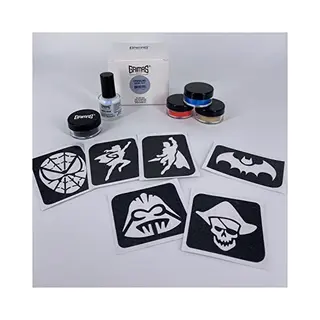 Grimas Sparkling Hero Professionele Glittertattooset, Waterdicht En Vuilafstotend, Voor Kinderen, Carnaval, Halloween En Meer, Zeer Huidvriendelijk,