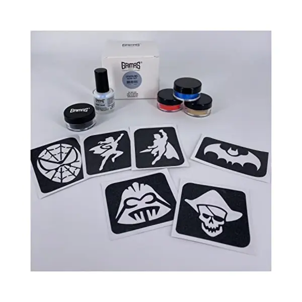 Grimas Sparkling Hero Professionele Glittertattooset, Waterdicht En Vuilafstotend, Voor Kinderen, Carnaval, Halloween En Meer, Zeer Huidvriendelijk, thumbnail