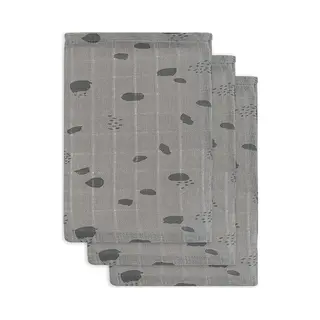 Jollein 536-848-65347 Hydrophiler Waschlappen Hydrophiler Spot Storm Grey 3er Pack, Grau, 35 G