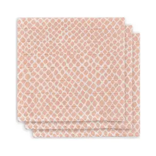 Jollein 537-848-65344 Mundtuch Hydrophil Schlange Blassrosa (3er Pack), Rosa, 45 G